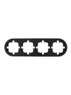 Рамка 4-м OSEN горизонт. круглая механизм черн. бархат LEZARD 744-4200-149