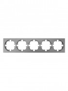 Рамка 5-м OSEN горизонт. квадрат сер. матов. LEZARD 743-7400-150