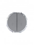 Выключатель проходной 2-кл. СП OSEN 10А IP20 механизм сер. матов.LEZARD 743-7488-106