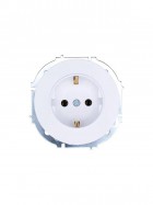 Розетка 1-м OSEN IP20 с заземл. ПБТ бел. LEZARD 743-0288-122B