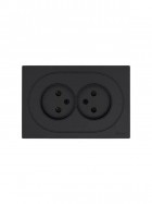 Розетка 2-м СП OSEN без заземл. ПБТ механизм черн. бархат LEZARD 743-4200-128B