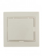 Розетка 1-м СП Mira 16А IP20 с заземл. с защ. крышкой со вставкой керамика крем. LEZARD 701-0303-123