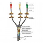 Муфта кабельная концевая наружной установки 10кВ КНТпН 3х(70-120мм) с болтовыми наконечниками Нева-Транс Комплект 22020121