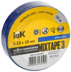 Изолента ПВХ 0.13х15мм (рул.20м) син. ИЭК UIZ-13-10-K07