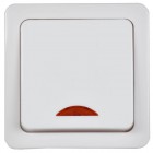 Выключатель 1-кл. ОП ГЕРМЕС PLUS для открытой установки со свет. индик. ВС20-1-1-ГПБ IP54 (цвет клавиши белый) ИЭК EVMP11-K01-10-54-EC