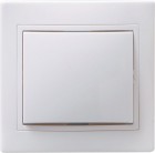 Выключатель 1-кл. СП КВАРТА 10А IP20 ВС10-1-0-КБ бел. ИЭК EVK10-K01-10-DM