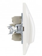 Выключатель 1-кл. СП КВАРТА с инд. 10А IP20 ВС10-1-1-КБ бел. ИЭК EVK11-K01-10-DM