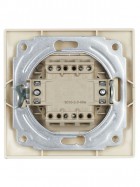 Выключатель 2-кл. СП КВАРТА 10А IP20 ВС10-2-0-ККм крем. ИЭК EVK20-K33-10-DM
