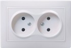 Розетка 2-м СП Кварта 10А IP20 без заземл. бел. ИЭК ERK23-K01-10-DM