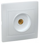 Розетка TV 1-м СП Кварта РТВ10-КБ IP20 бел. ИЭК EAK10-K01-DM