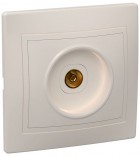 Розетка TV 1-м СП Кварта РТВ10-ККм IP20 крем. ИЭК EAK10-K33-DM