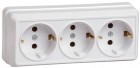 Розетка 3-м ОП Октава 16А РС23-3-ОБ с заземл. бел. ИЭК ERO31-K01-16-DC