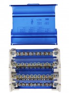 Шина на DIN-рейку в корпусе (кросс-модуль) ШНК 4х11 3L+PEN IEK YND10-4-11-125