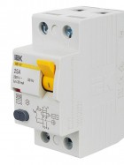 Выключатель дифф. тока (УЗО) 2п 25А 30мА тип AC ВД1-63 IEK MDV10-2-025-030