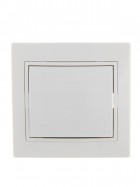 Выключатель 1-кл. СП Mira 10А IP20 с бел.вставкой бел. LEZARD 701-0202-100