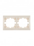Рамка 2-м Mira горизонт. крем. LEZARD 701-0300-147