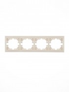 Рамка 4-м Mira горизонт. крем. LEZARD 701-0300-149