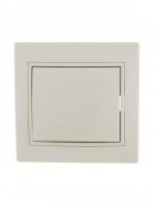 Выключатель 1-кл. СП Mira 10А IP20 со вставкой крем. LEZARD 701-0303-100