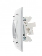 Розетка компьютерная + телефонная 2-м СП Mira RJ45 + RJ11 сер. метал. LEZARD 701-1010-143