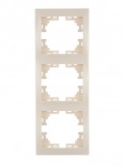 Рамка 3-м Mira вертикал. крем. LEZARD 701-0300-153