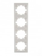 Рамка 4-м Mira вертикал. бел. LEZARD 701-0200-154