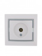 Розетка оконечная TV СП Mira 16А IP20 с сер. вставкой бел. LEZARD 701-0215-130