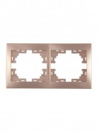 Рамка 2-м Mira вертикал. свет. корич. LEZARD 701-3100-152