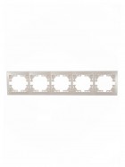 Рамка 5-м Mira горизонт. без вставки жемчуж./бел. перламутр. LEZARD 701-3000-150