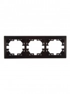 Рамка 3-м Mira горизонт. черн. бархат LEZARD 701-4200-148