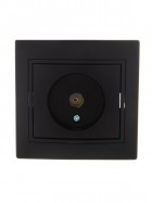 Розетка проходная TV СП Mira черн. бархат LEZARD 701-4242-129