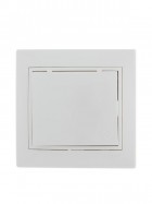 Розетка 1-м СП Mira 16А IP20 з/к, с крышкой с белой вставкой керамика бел. LEZARD 701-0202-123