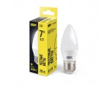 Лампа светодиодная ECO C35 7Вт свеча 3000К E27 230В IEK LLE-C35-7-230-30-E27