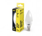 Лампа светодиодная Eco 7Вт C35 свеча 4000К нейтр. бел. E14 230В IEK LLE-C35-7-230-40-E14