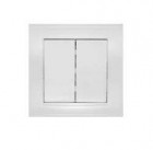 Выключатель 2-кл. СП Бриллиант 10А IP20 бел. UNIVersal 7947403