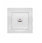 Розетка компьютерная 1-м СП Бриллиант бел. UNIVersal 7947601