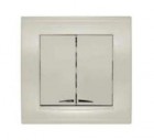Выключатель 2-кл. СП Бриллиант 10А IP20 с подсветкой сл. кость UNIVersal 7948639
