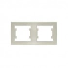 Рамка 2-м Бриллиант горизонт. сл. кость UNIVersal 7948684