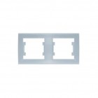 Рамка 2-м Бриллиант горизонт. серебр. UNIVersal 7949711