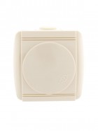 Розетка 1-м ОП Nata 16А IP20 с заземл. с защ. крышкой керамика крем. LEZARD 710-0300-123