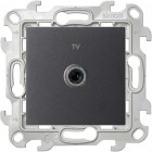 Розетка телевизионная одиночная TV СП Simon24 IP20 механизм графит Simon 2450477-038