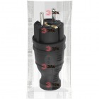 Вилка каучуковая с заземл. прям. 16А IP44 черн. Эра Б0044540