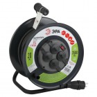 Удлинитель силовой RMx-4es-3x2.5-20m-IP44(KG) на метал. катушке с/з 4гнезда 20м КГ 3х2.5 Эра Б0043057