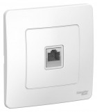 Розетка компьютерная 1-м СП Blanca RJ45 кат.5E бел. SE BLNIS045001