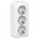 Розетка 3-м ОП Blanca 16А IP20 250В с заземл. без защ. шторок с изолир. пластиной бел. SE BLNRA010311