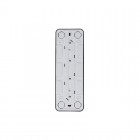 Розетка 4-м ОП Blanca 16А IP20 250В без заземл. без защ. шторок с изолир. пластиной антрацит SE BLNRA000416