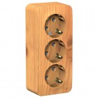 Розетка 3-м ОП Blanca 16А IP20 250В с заземл. без защ. шторок с изолир. пластиной ясень SE BLNRA010315