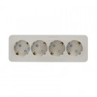Розетка 4-м ОП Blanca 16А IP20 250В с заземл. защ. шторки с изолир. пластиной беж. SE BLNRA011417