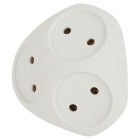 Разветвитель 3-м без заземл. 10А IP20 SPx-3-W бел. Эра Б0053481