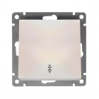 Переключатель проходной 1-кл. СП Афина 10А IP20 механизм жемчуг Universal A0025-OBr