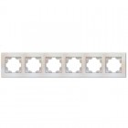 Рамка 6-м Афина универс. жемчуг Universal A1043-OBr